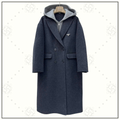 WOOL WITH HOODED INNER LAYER COAT