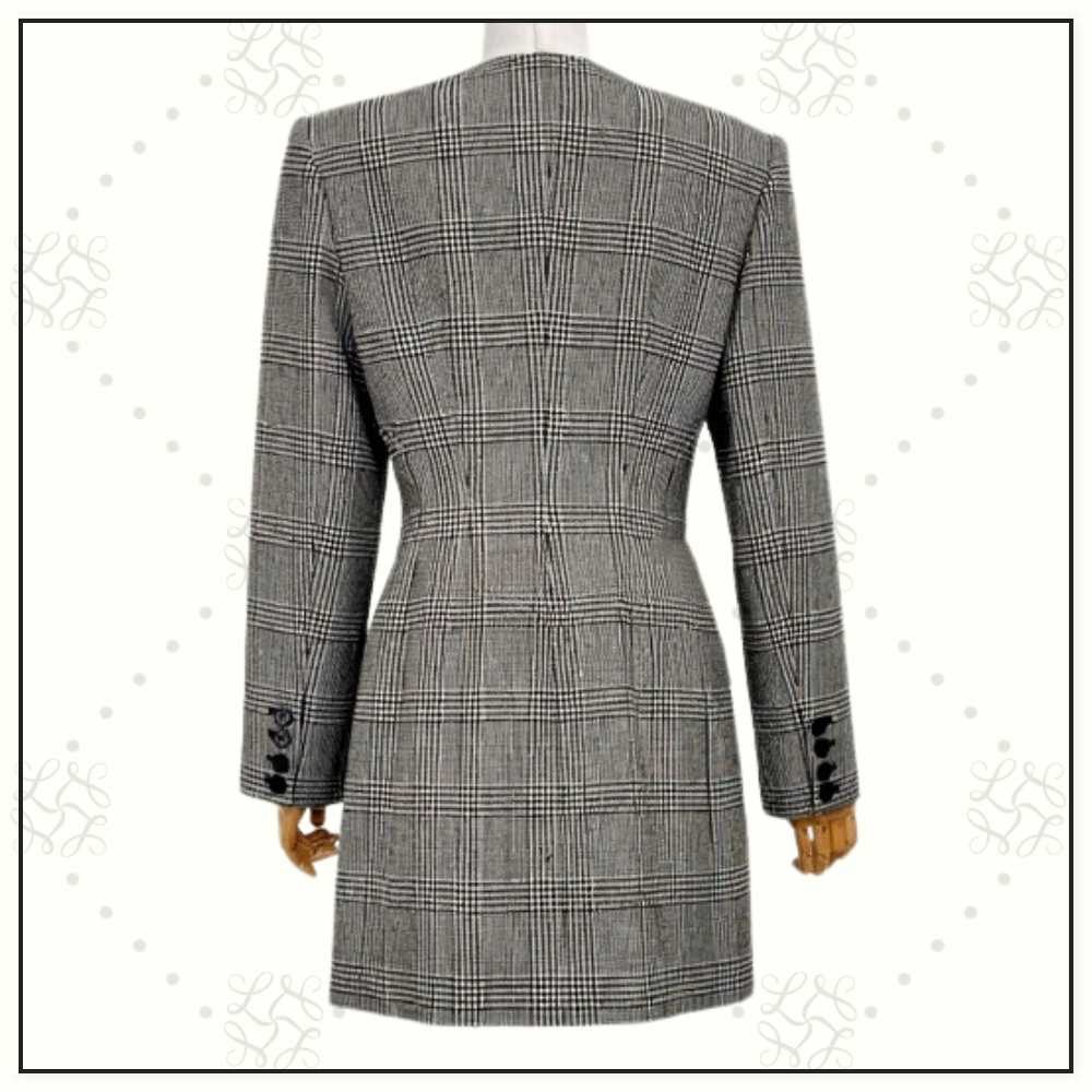 CHECK BLAZER MINI DRESS