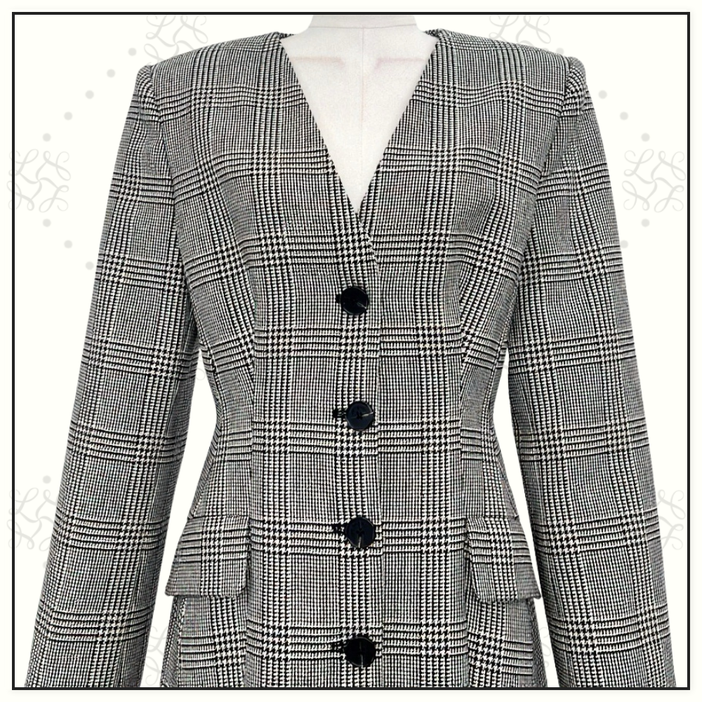 CHECK BLAZER MINI DRESS