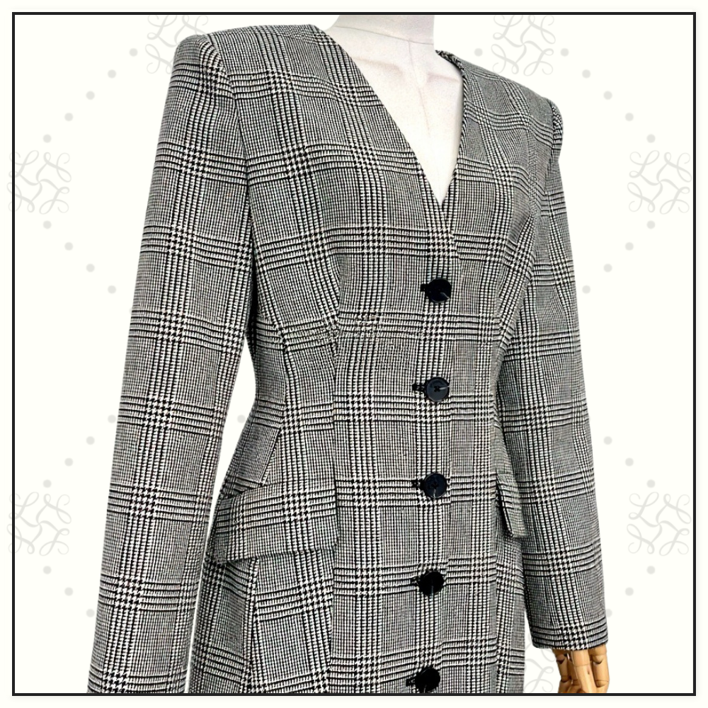 CHECK BLAZER MINI DRESS