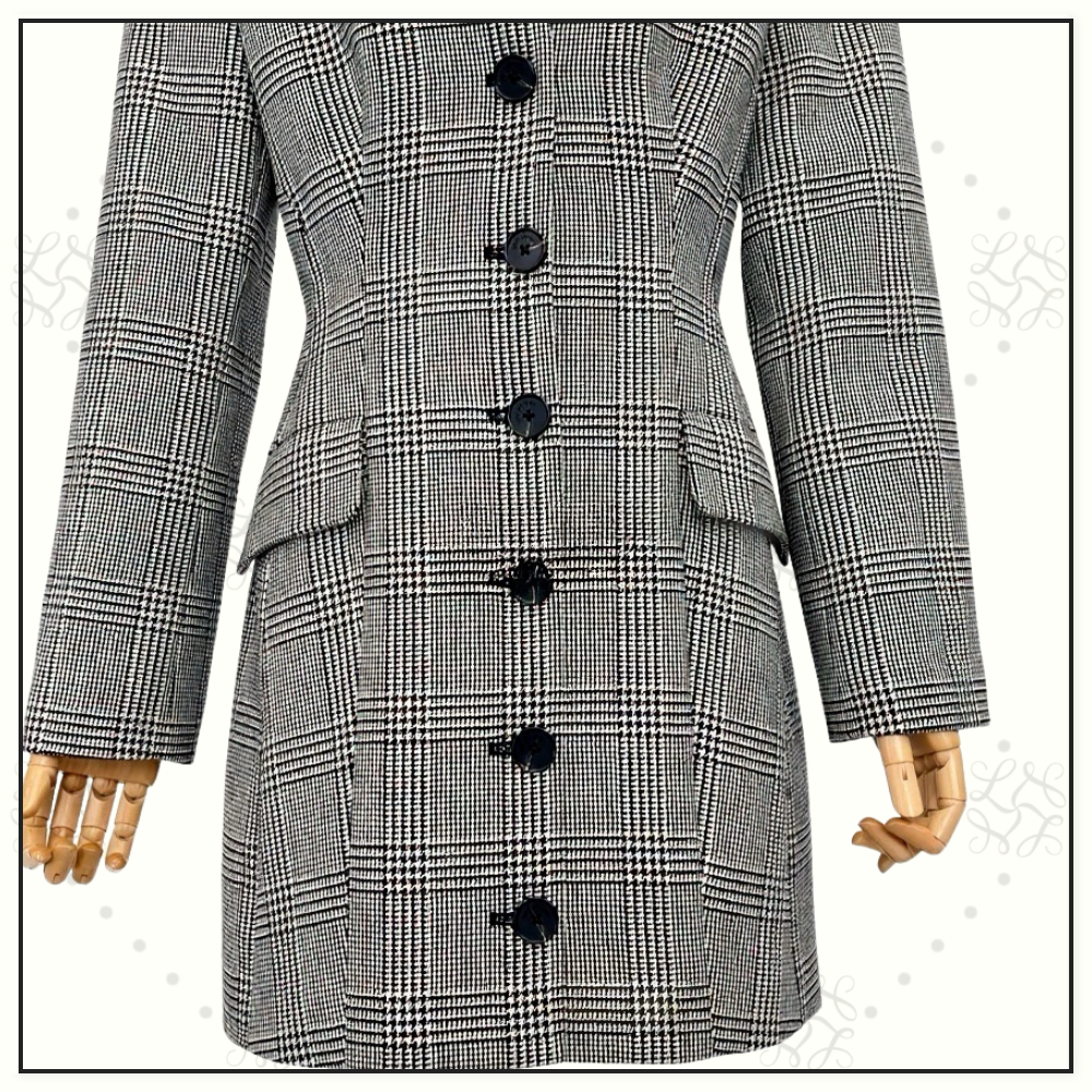 CHECK BLAZER MINI DRESS