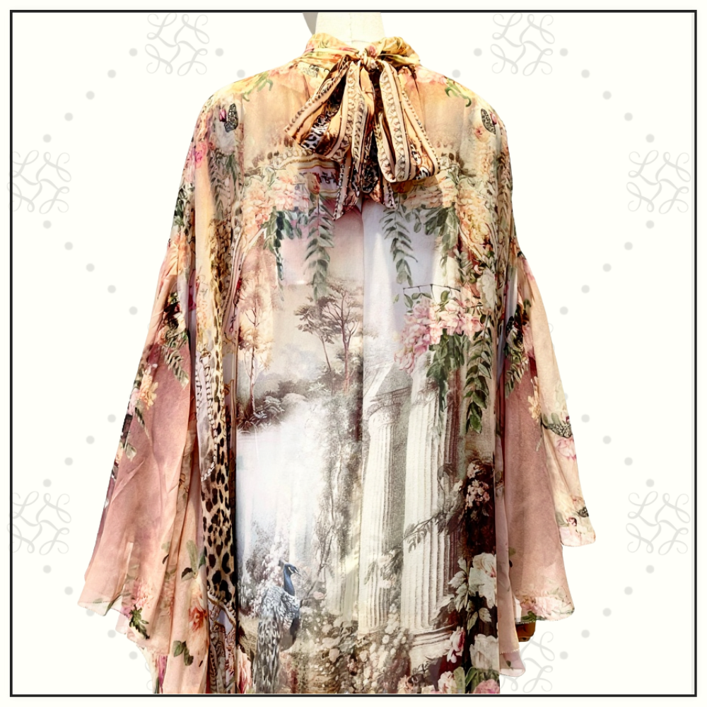 HIGH NECK RUFFLE KAFFAN