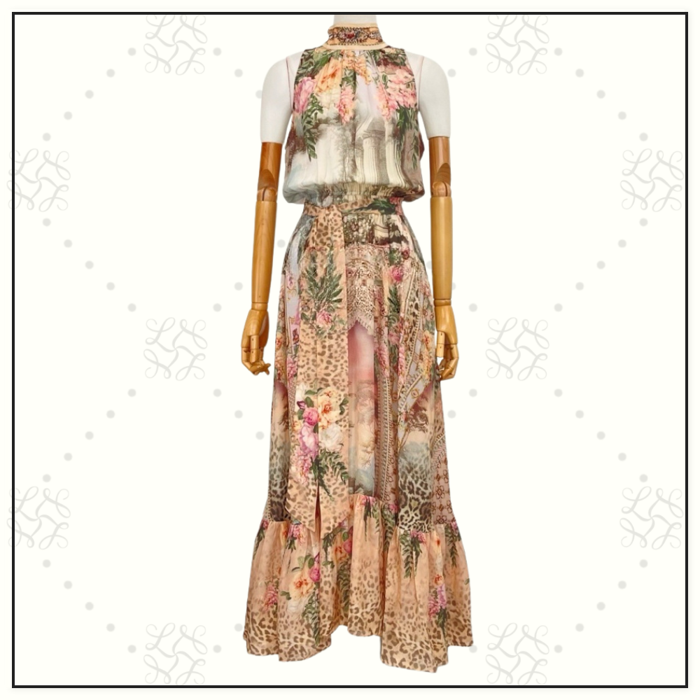 NECKTIE DRESS WITH ELASTICATED WAIST