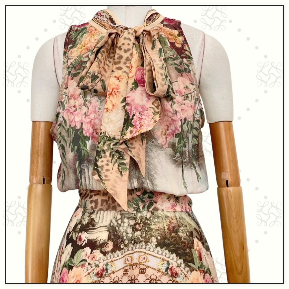 NECKTIE DRESS WITH ELASTICATED WAIST