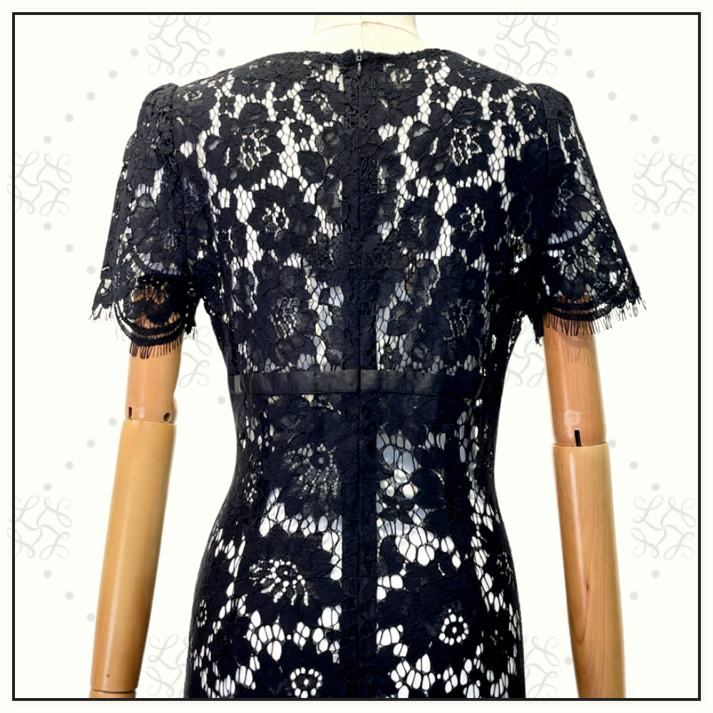 FLORAL LACE MIDI DRESS