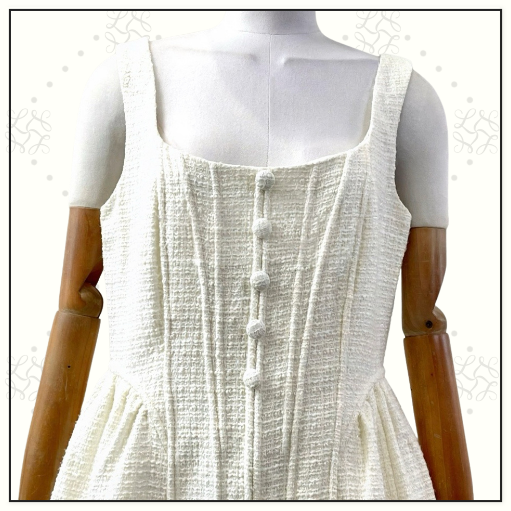 TWEED BOUCLE CORSET MINI DRESS