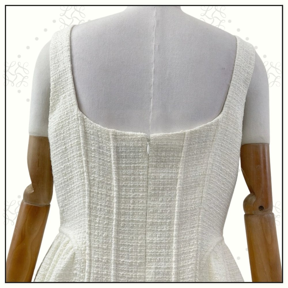 TWEED BOUCLE CORSET MINI DRESS