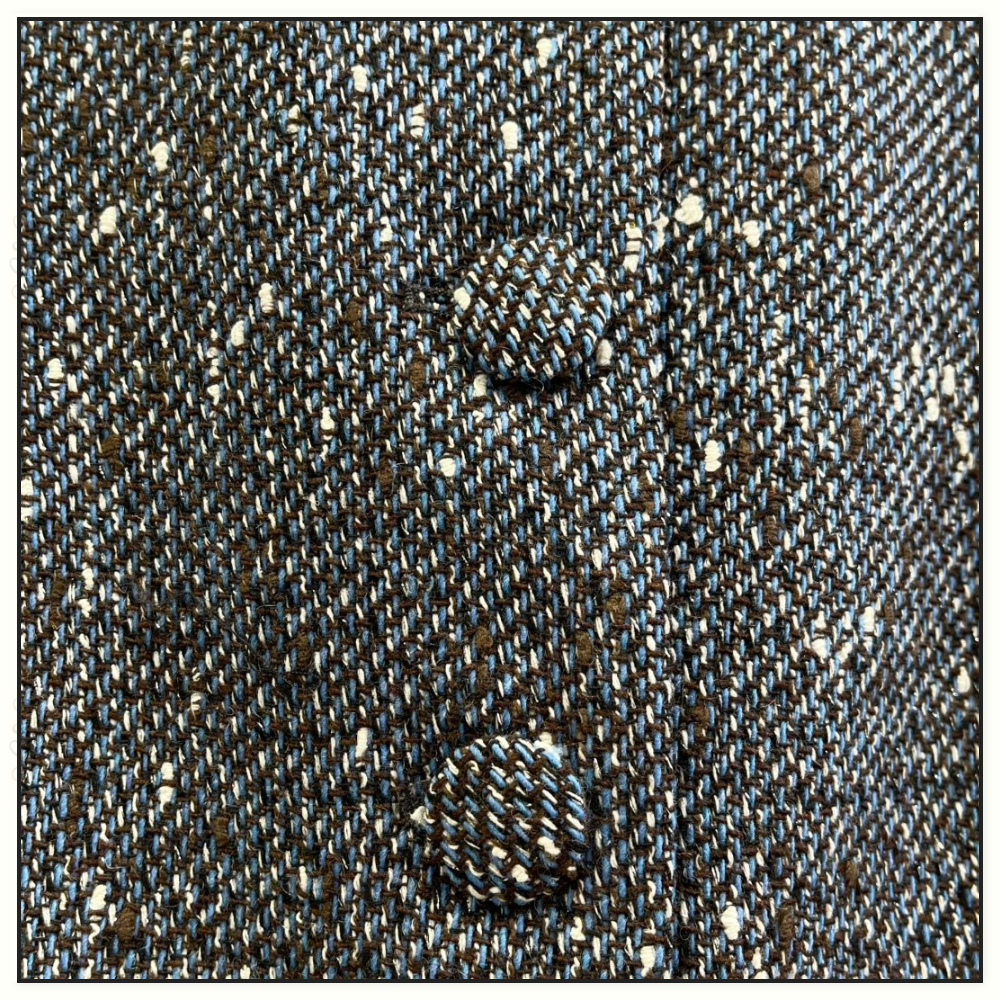 BLUE BOUCLE JACKET & MINI SKIRT