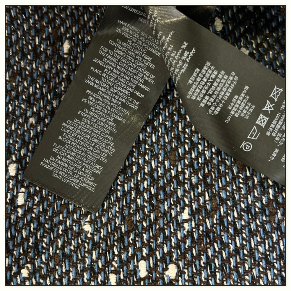 BLUE BOUCLE JACKET & MINI SKIRT