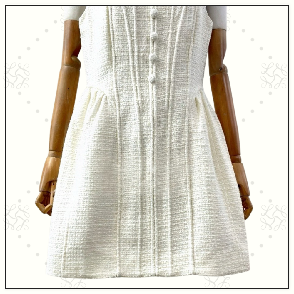 TWEED BOUCLE CORSET MINI DRESS