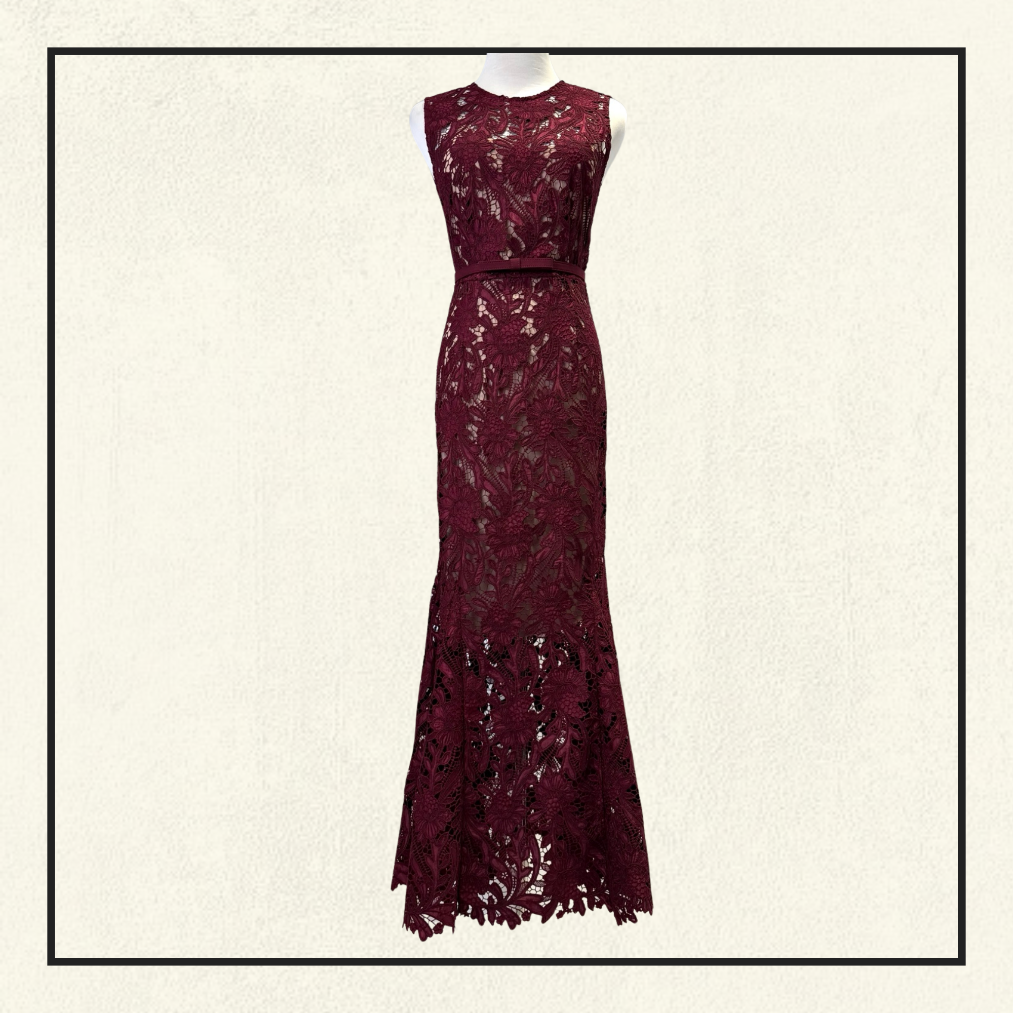 LACE GUIPURE MIDI DRESS