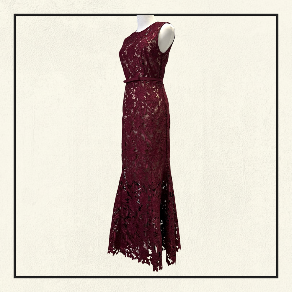 LACE GUIPURE MIDI DRESS