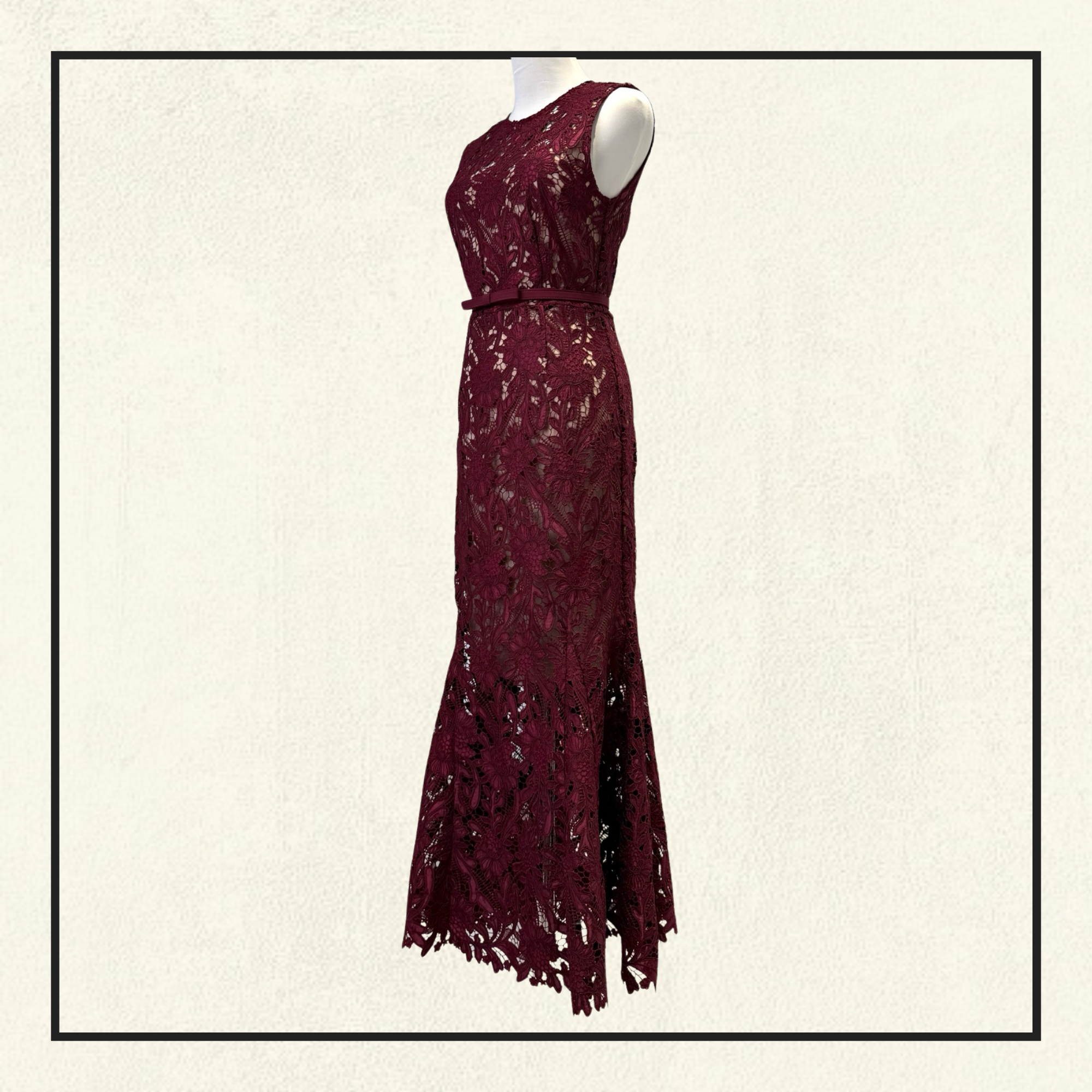 LACE GUIPURE MIDI DRESS
