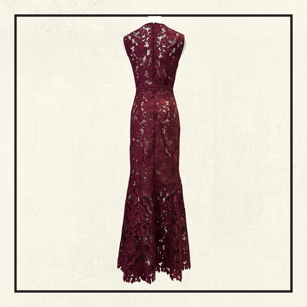 LACE GUIPURE MIDI DRESS