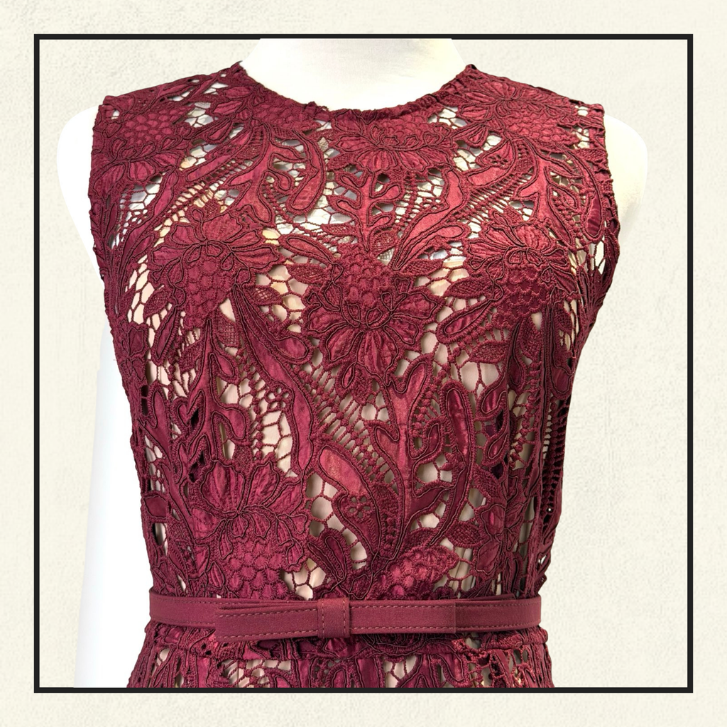 LACE GUIPURE MIDI DRESS