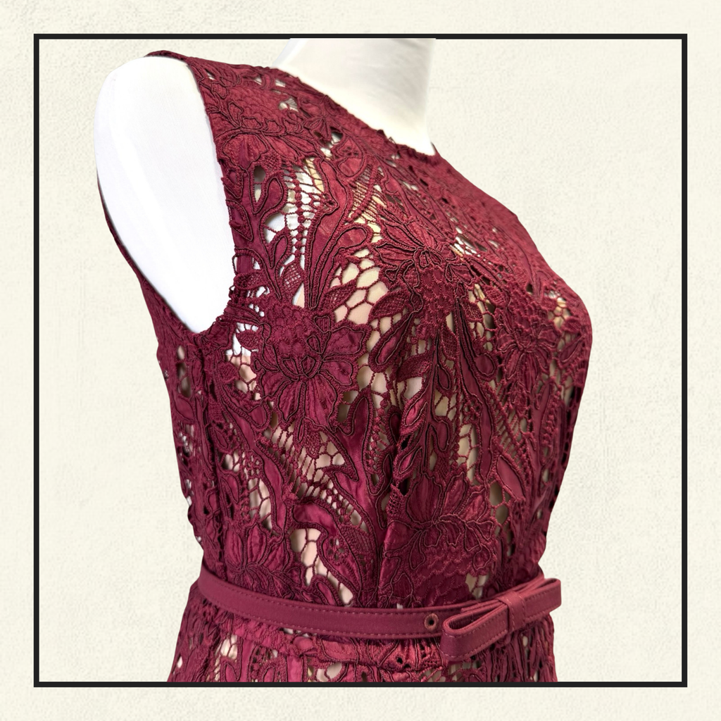 LACE GUIPURE MIDI DRESS