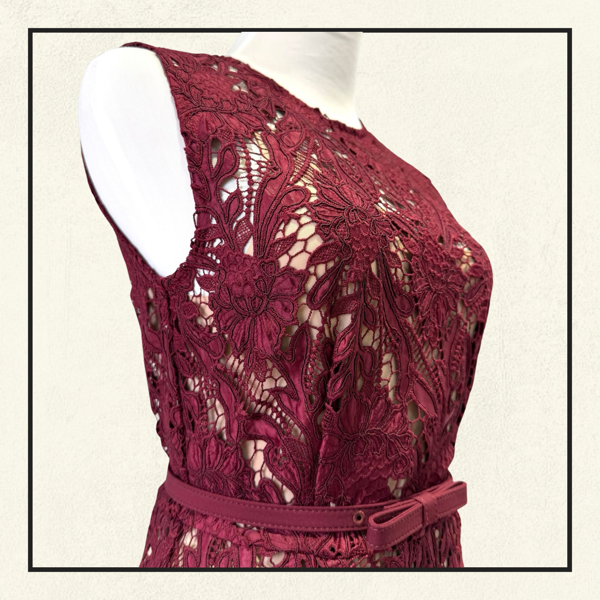 LACE GUIPURE MIDI DRESS