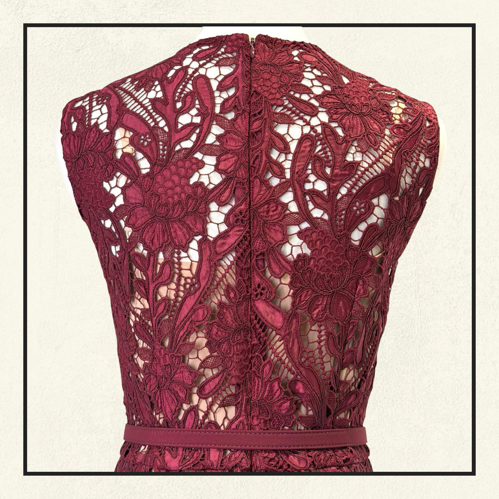LACE GUIPURE MIDI DRESS