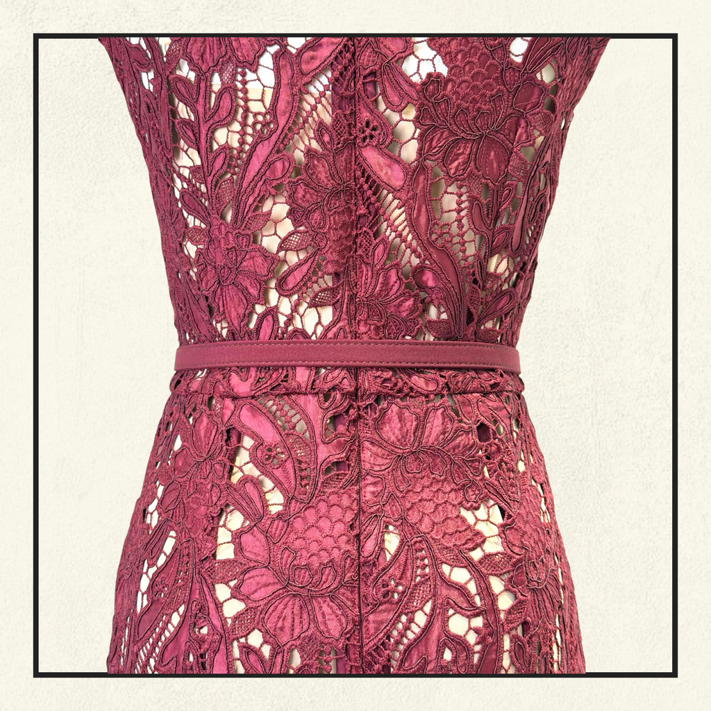 LACE GUIPURE MIDI DRESS