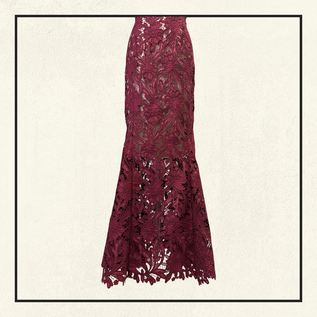 LACE GUIPURE MIDI DRESS