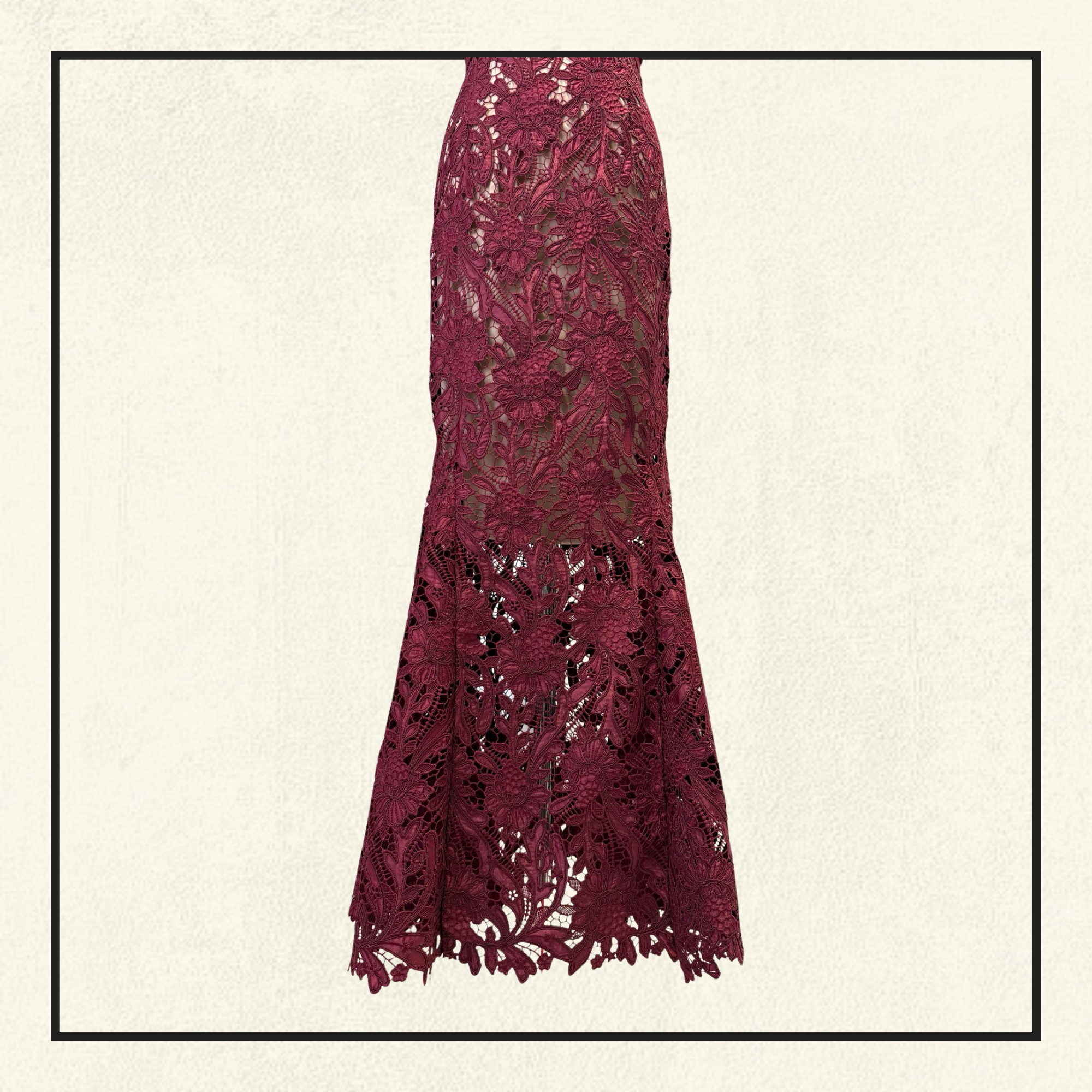 LACE GUIPURE MIDI DRESS