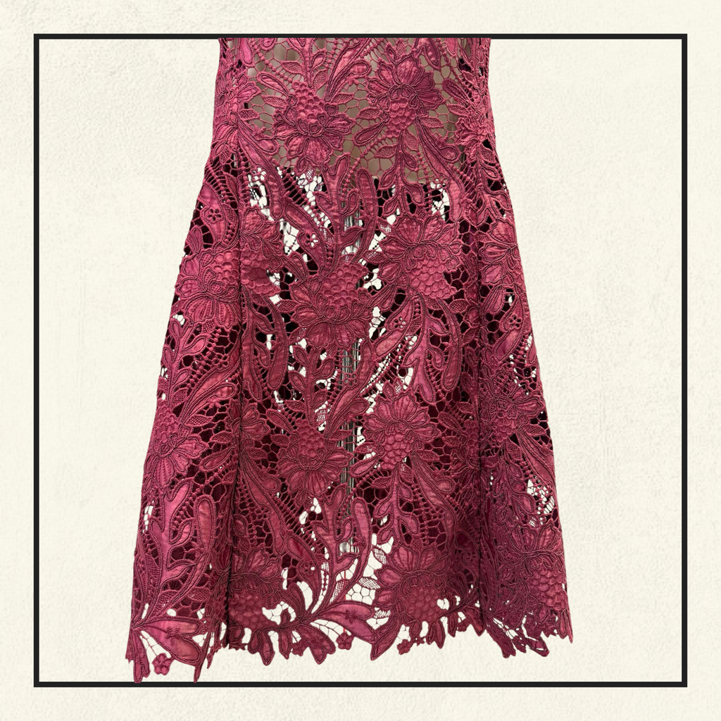 LACE GUIPURE MIDI DRESS
