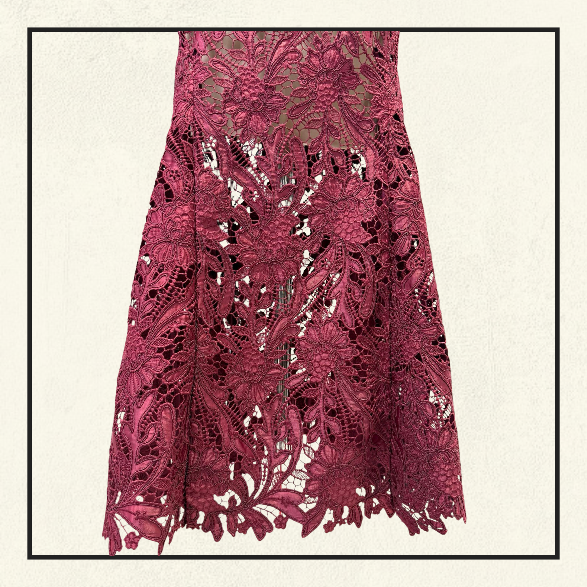 LACE GUIPURE MIDI DRESS
