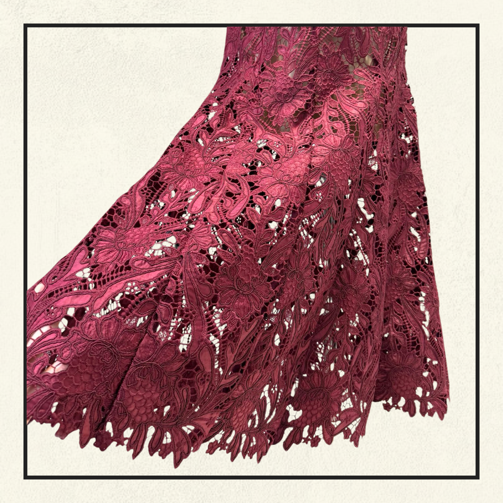 LACE GUIPURE MIDI DRESS
