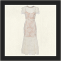 CREAM TULLE LACE MIDI DRESS