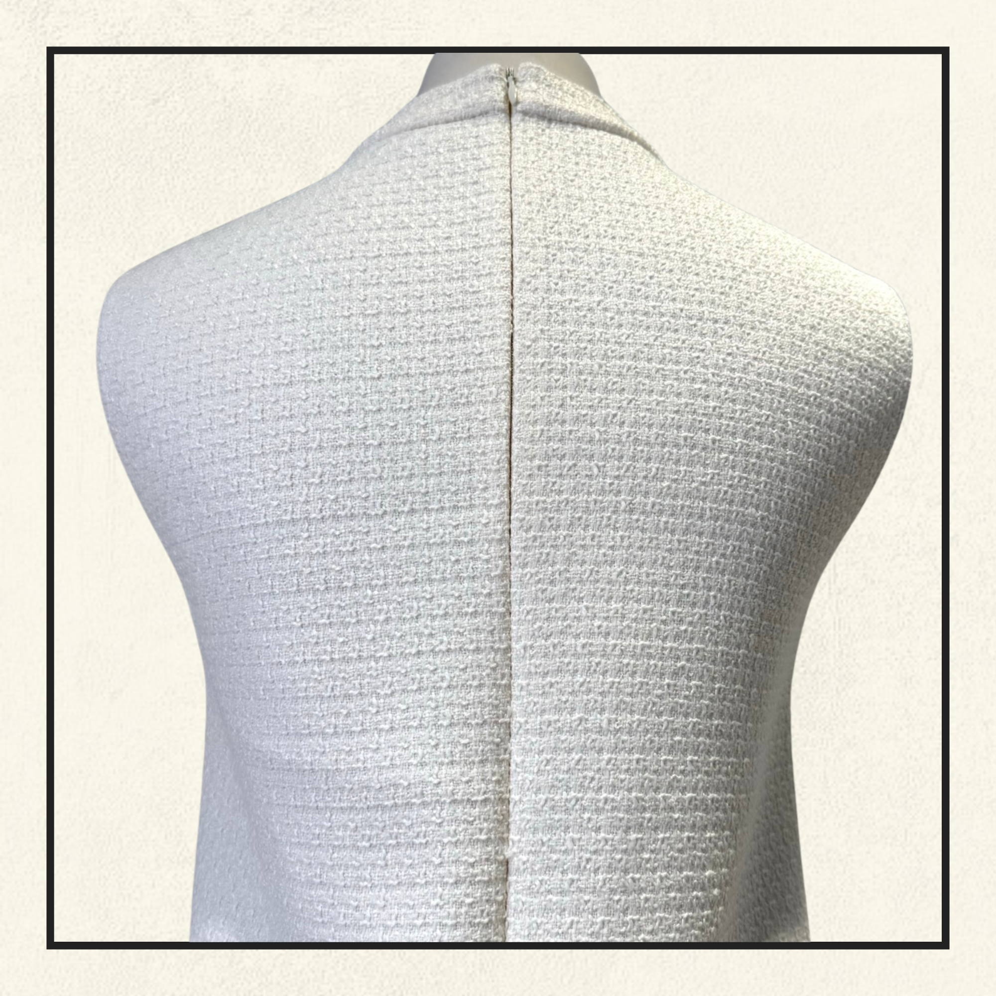 BOUCLE LACE TRIM MINI DRESS