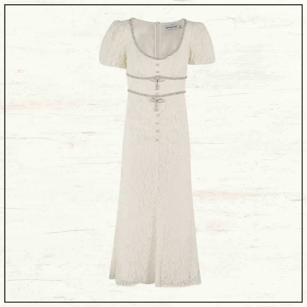LACE TRIM MIDI DRESS