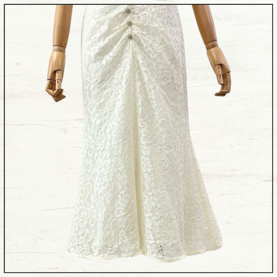 LACE TRIM MIDI DRESS