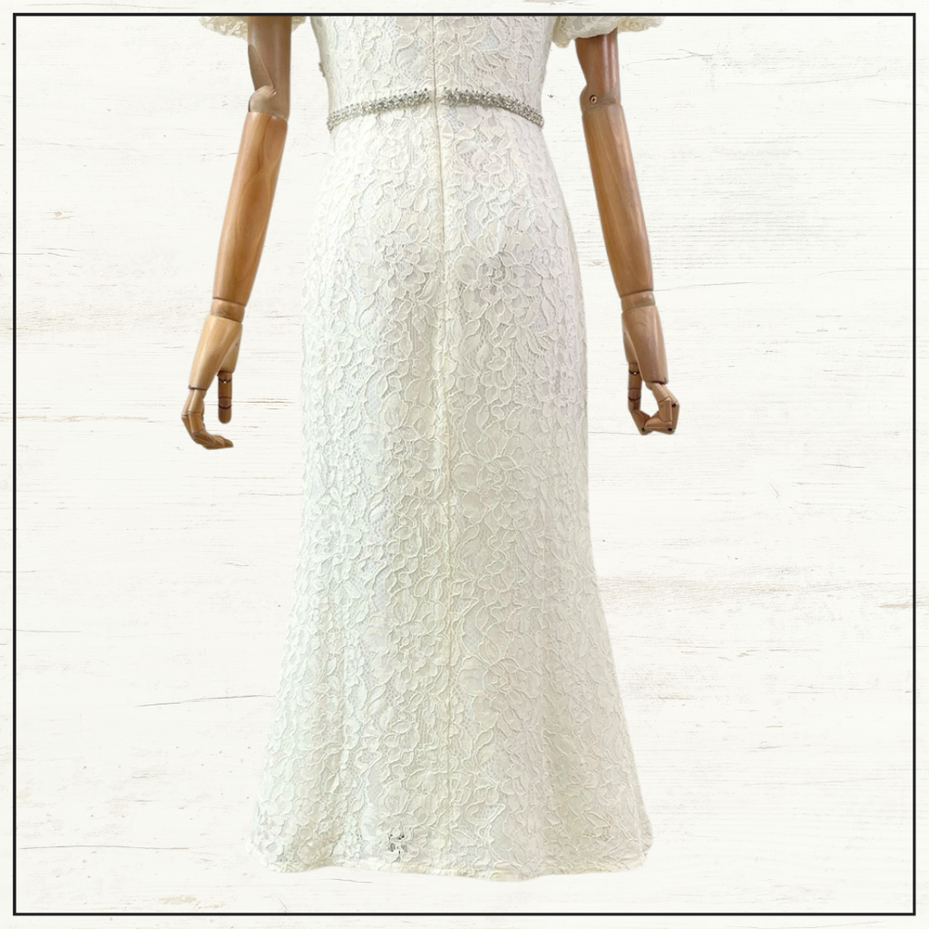 LACE TRIM MIDI DRESS