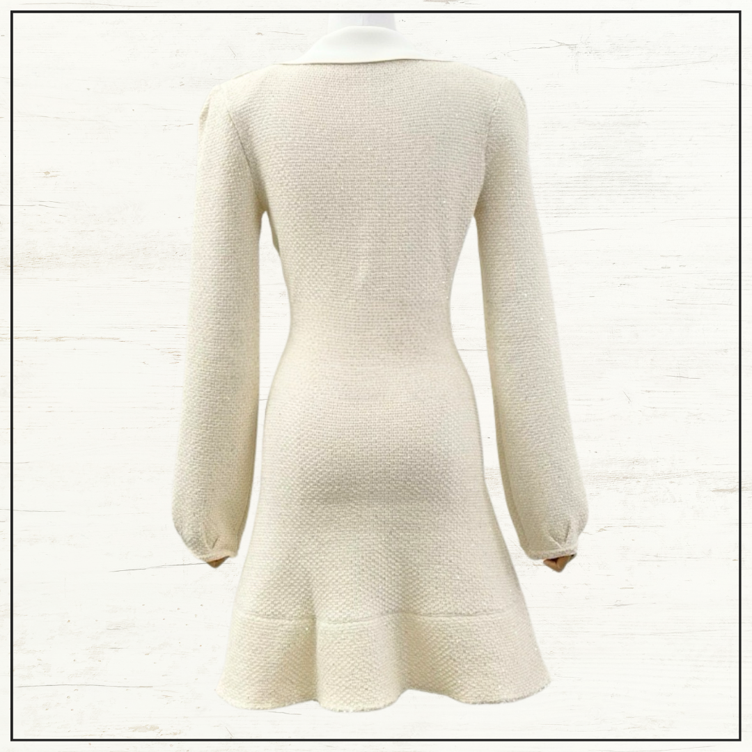 FLORAL APPLIQUÉD MINI DRESS