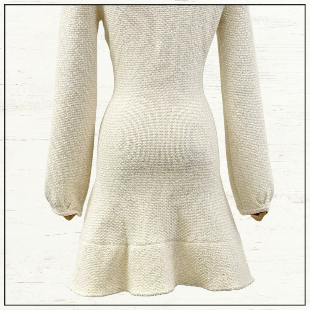 FLORAL APPLIQUÉD MINI DRESS