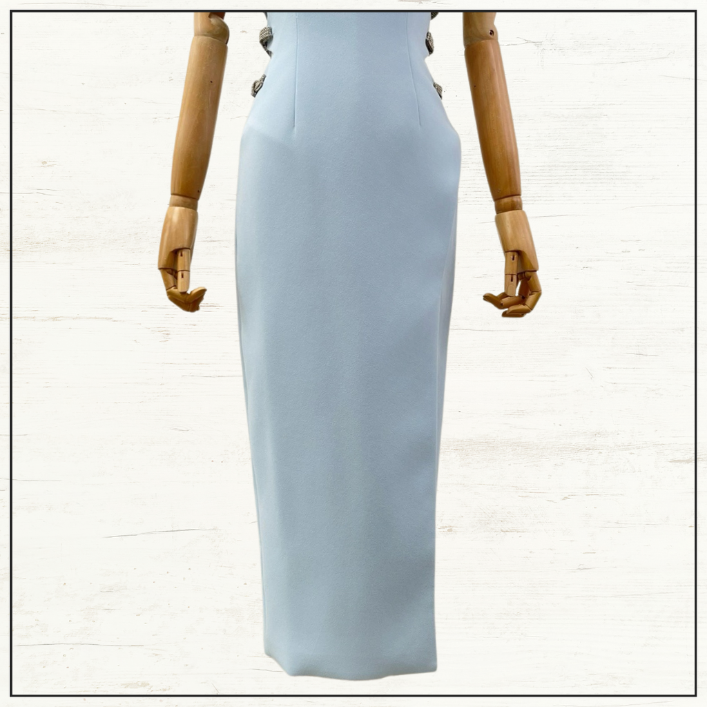 EMBELLISHED CUT OUT MIDI DRESS