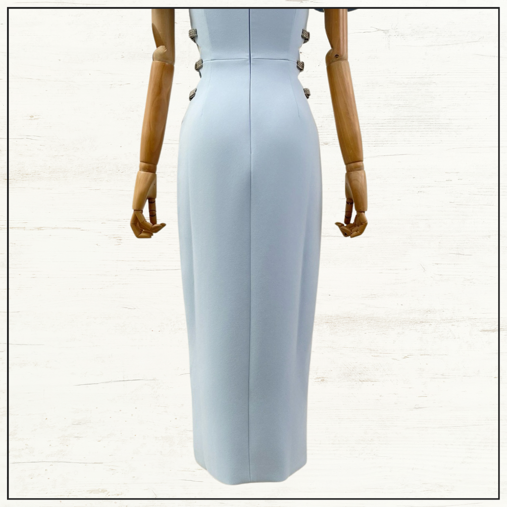 EMBELLISHED CUT OUT MIDI DRESS