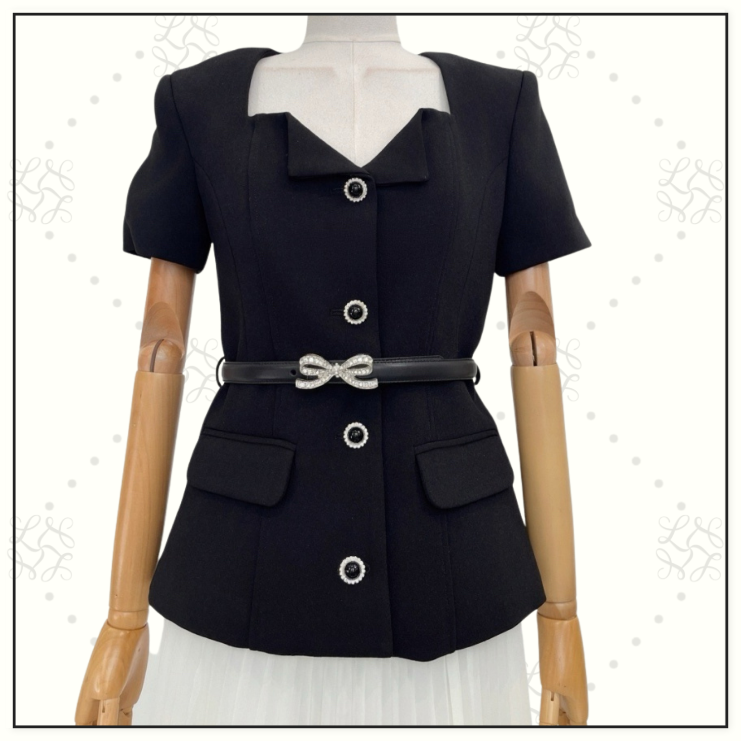 EMBELLISHED PLEATED MIDI DRESS