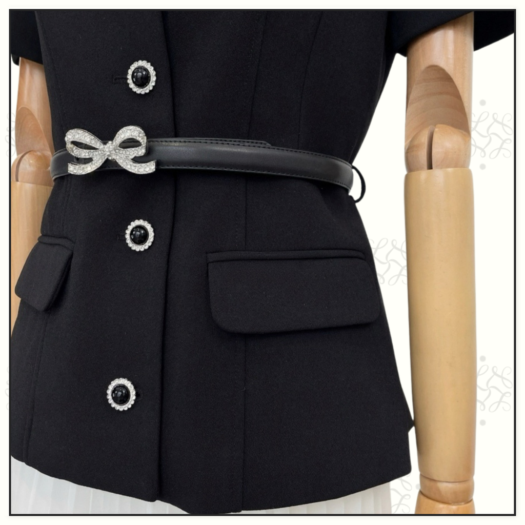 EMBELLISHED PLEATED MIDI DRESS