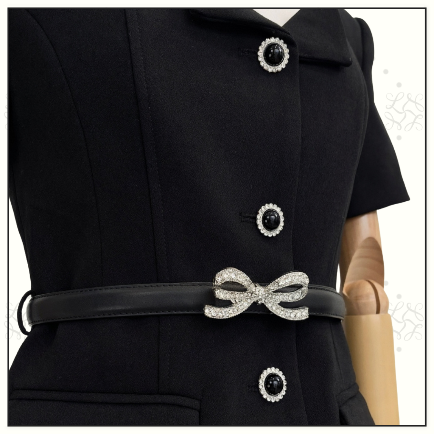 EMBELLISHED PLEATED MIDI DRESS