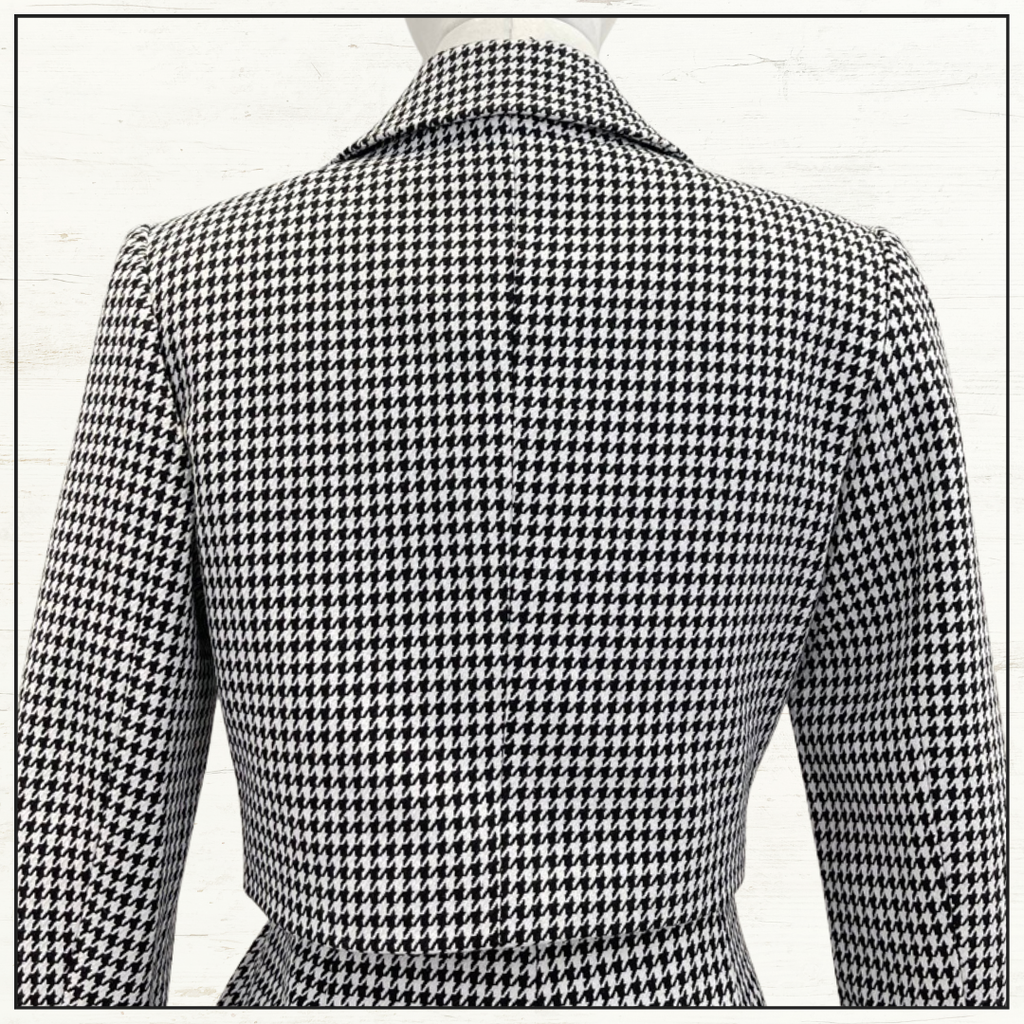HOUNDSTOOTH DOUBLE BREASTED MINI DRESS