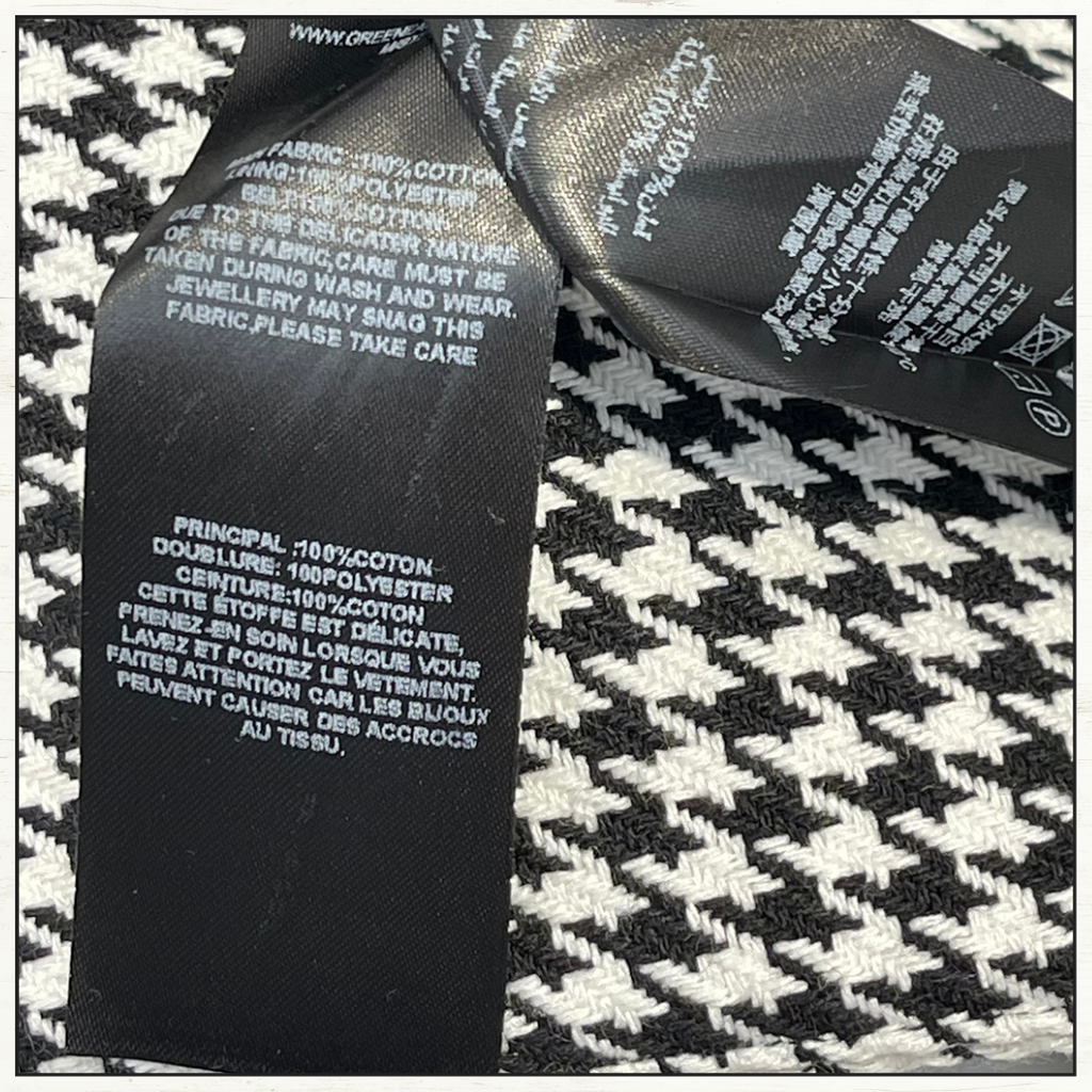 HOUNDSTOOTH DOUBLE BREASTED MINI DRESS