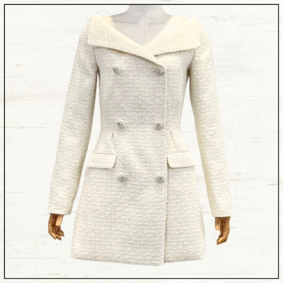BOUCLE TWEED MINI DRESS