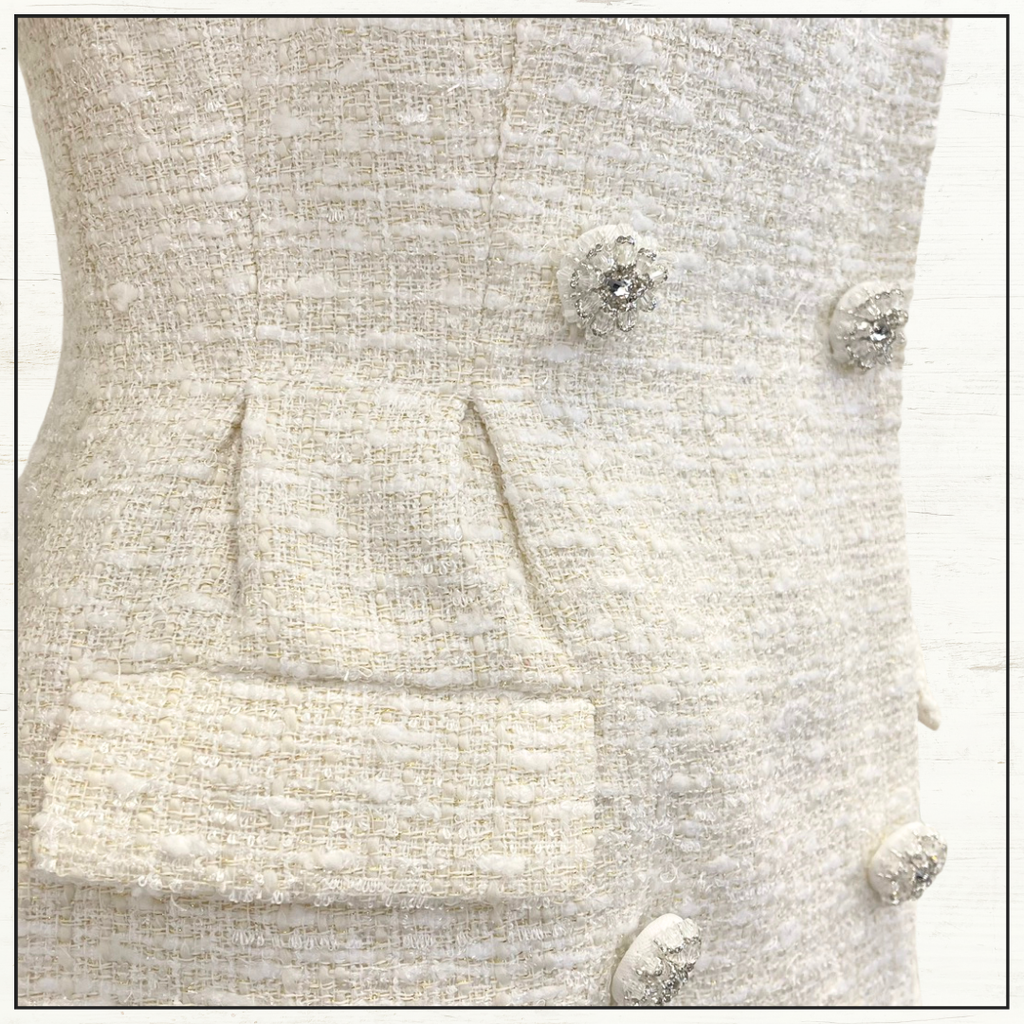 BOUCLE TWEED MINI DRESS