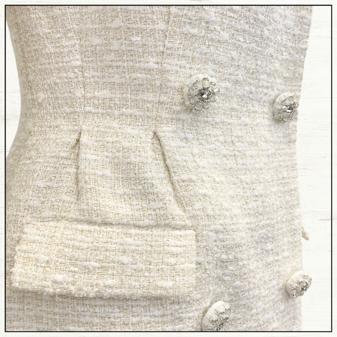 BOUCLE TWEED MINI DRESS