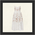 WHITE BOW EMBROIDERED MIDI DRESS