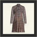 CHECK CHIFFON MINI DRESS