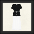 EMBELLISHED PLEATED MIDI DRESS