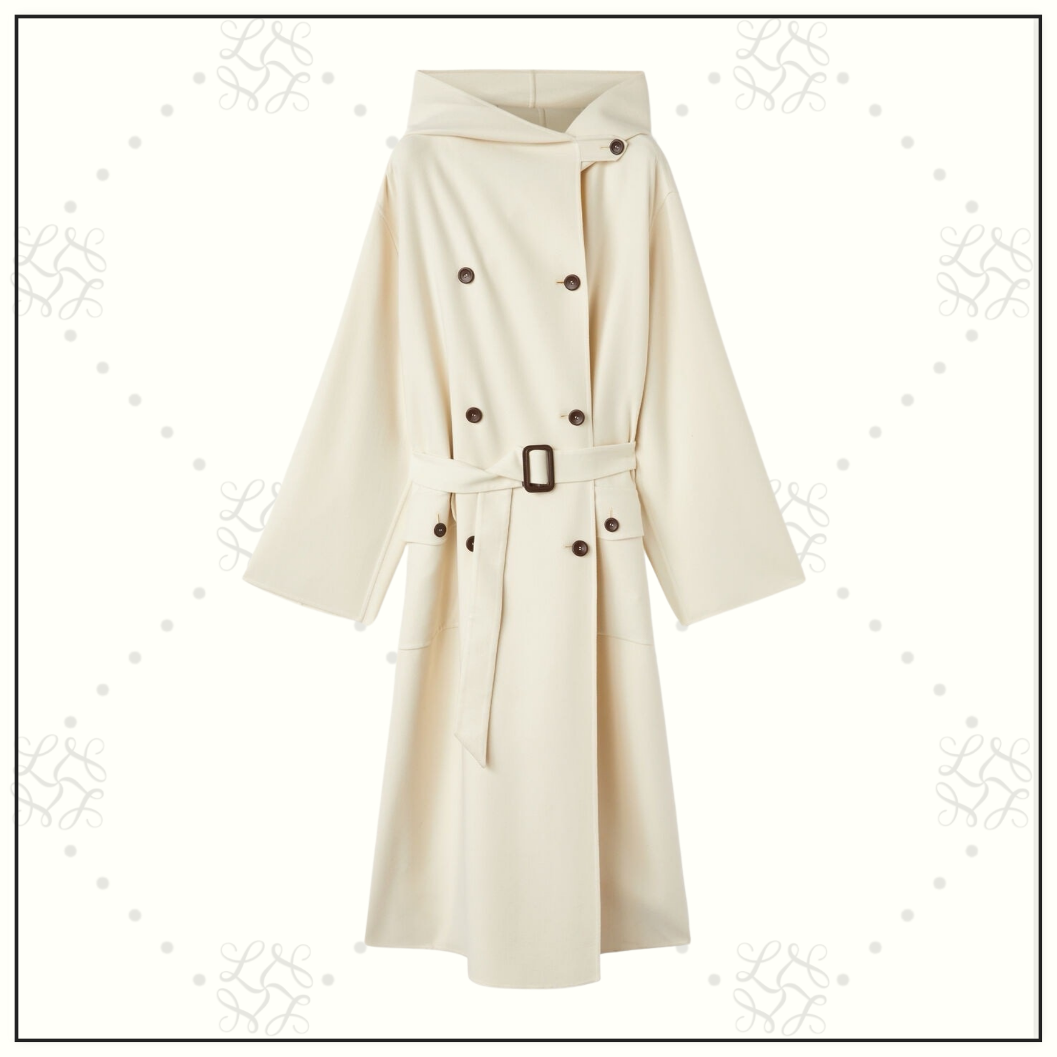 WOOL & CASHMERE BRIVEL HOODED COAT