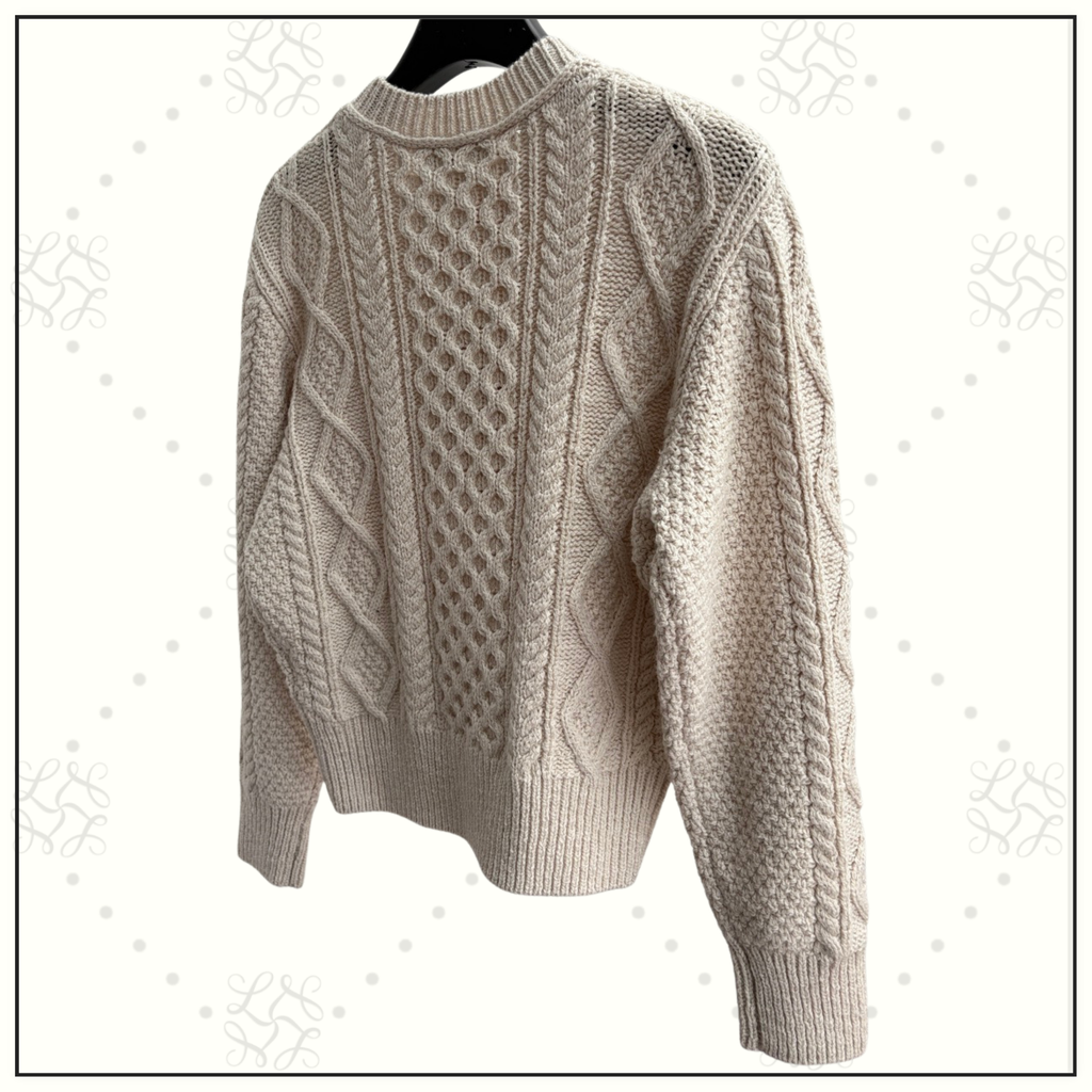 CASHMERE CABLE KNIT SWEATER